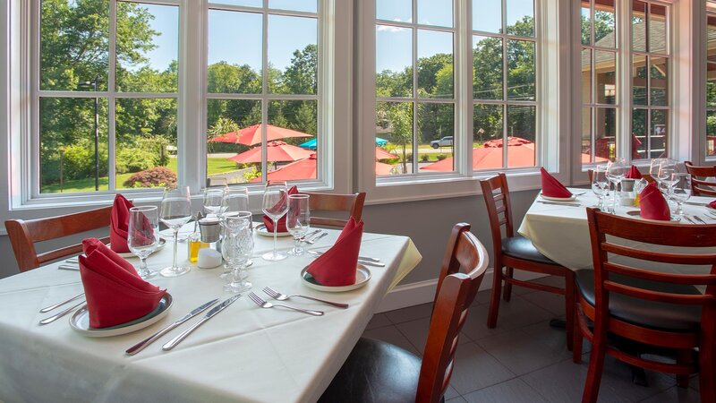 Dining room with view of the outside